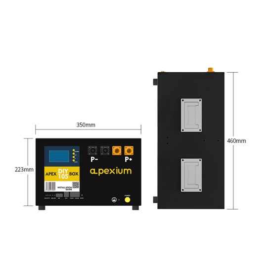 China Stock Docan Apexium 105 PRO Horizontal Metal Box With 48V 200A Inverter BMS and LCD screen DIY Kits Enclosure